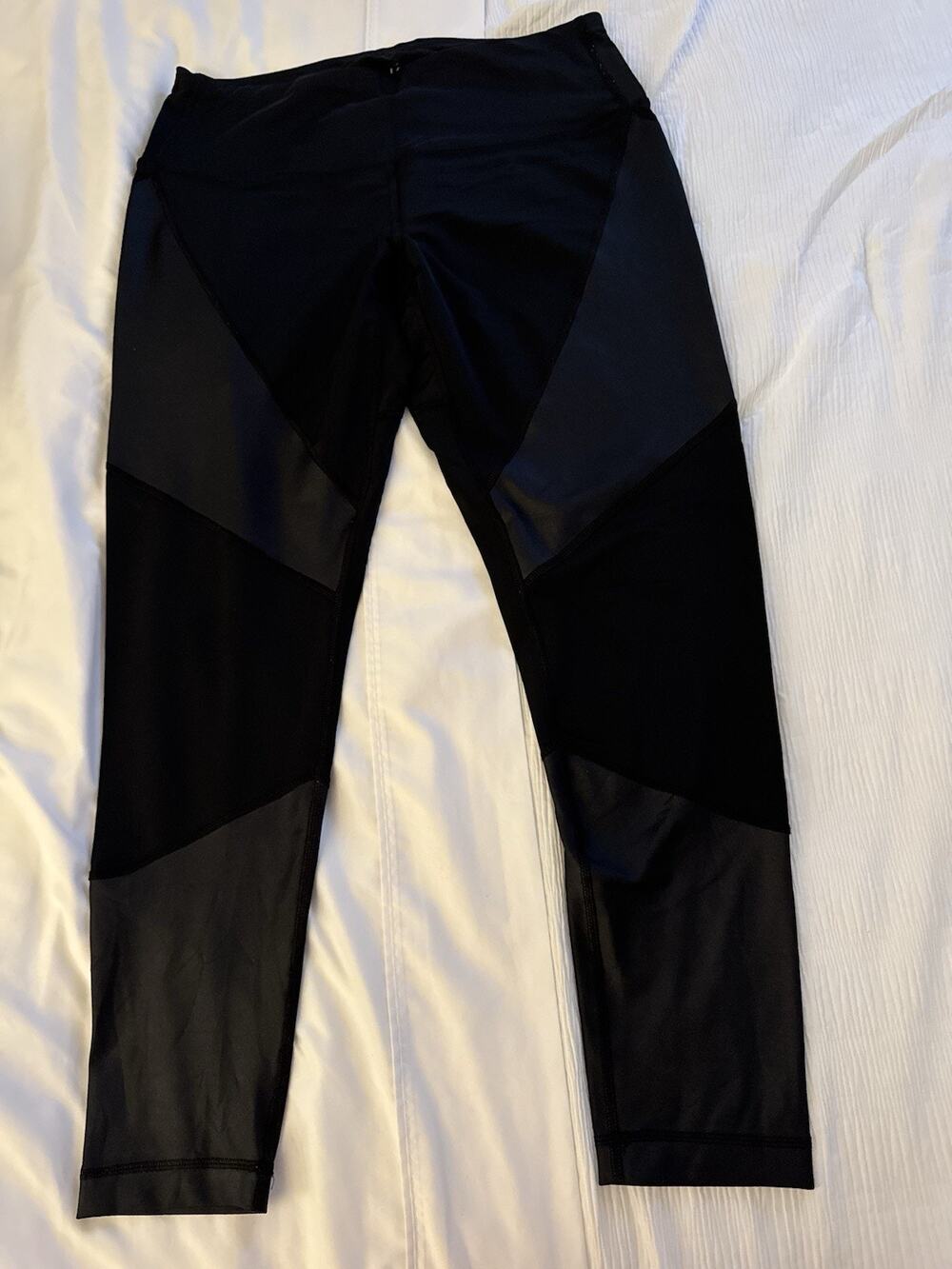 90 Degree Flex Leggings Black Women's Large Patches Yoga Activewear Athletic